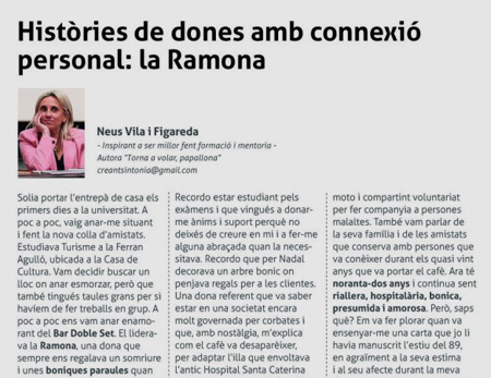 Històries de dones amb connexió personal: la Ramona